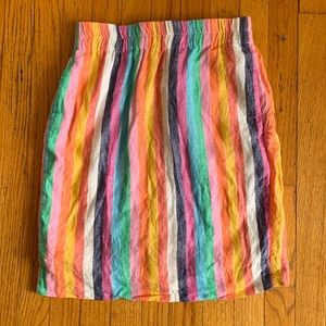JCrew Women’s XS striped linen skirt